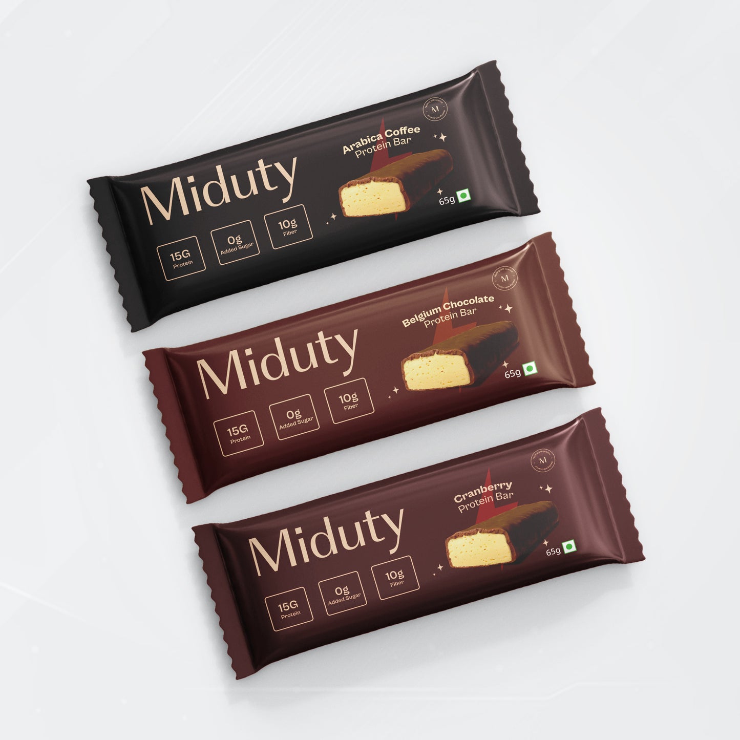 Protein Bars : Belgium Chocolate, Cranberry, Arabica Coffee - Each 65 gm(pack of 3)