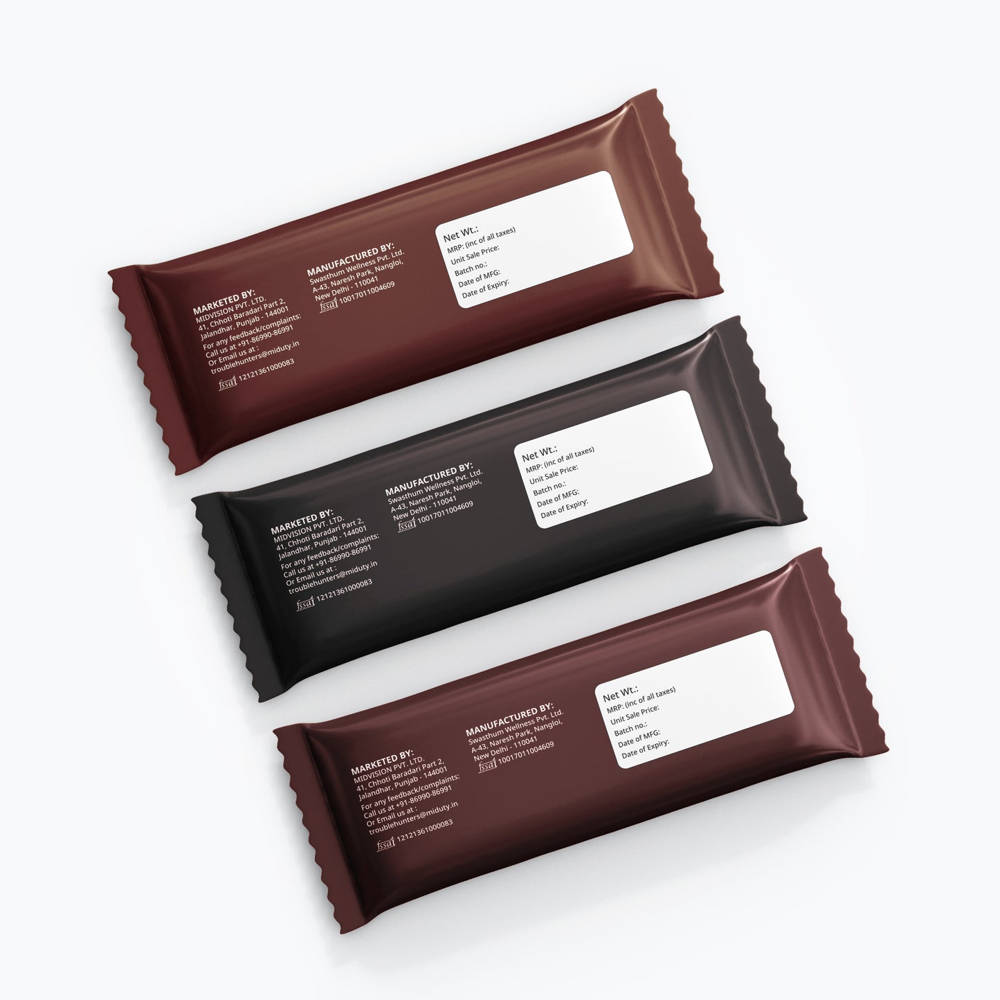Protein Bars : Belgium Chocolate, Cranberry, Arabica Coffee - Each 65 gm(pack of 3)