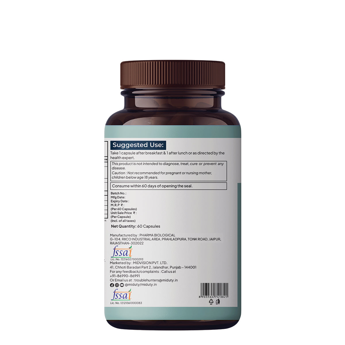 Liver Detox - 60 Capsules with NAC and Milk Thistle