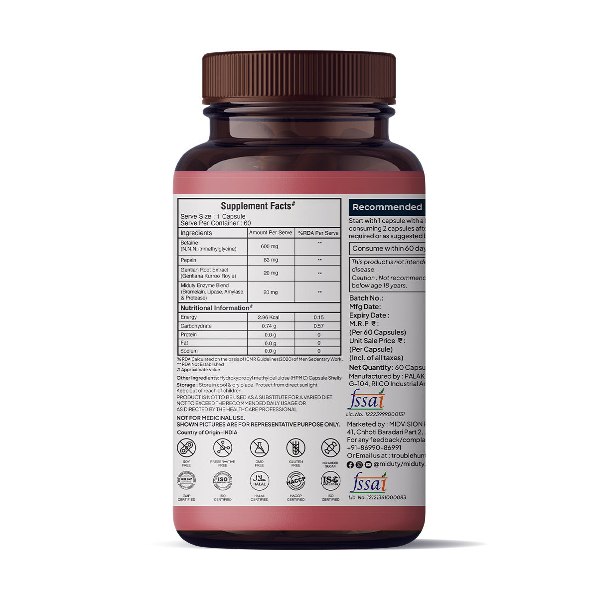 Betaine HCL+ Pepsin