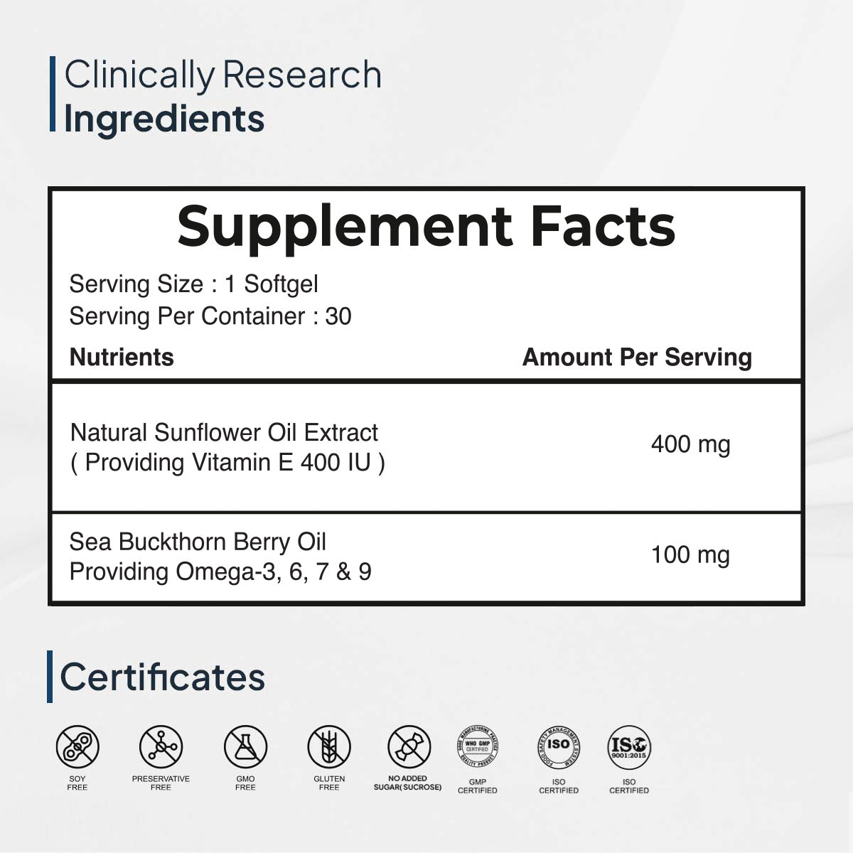 Vitamin E - 30 Veg Softgels