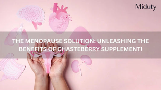 Illustration of female reproductive organs and organs related to menopause in pink hues.