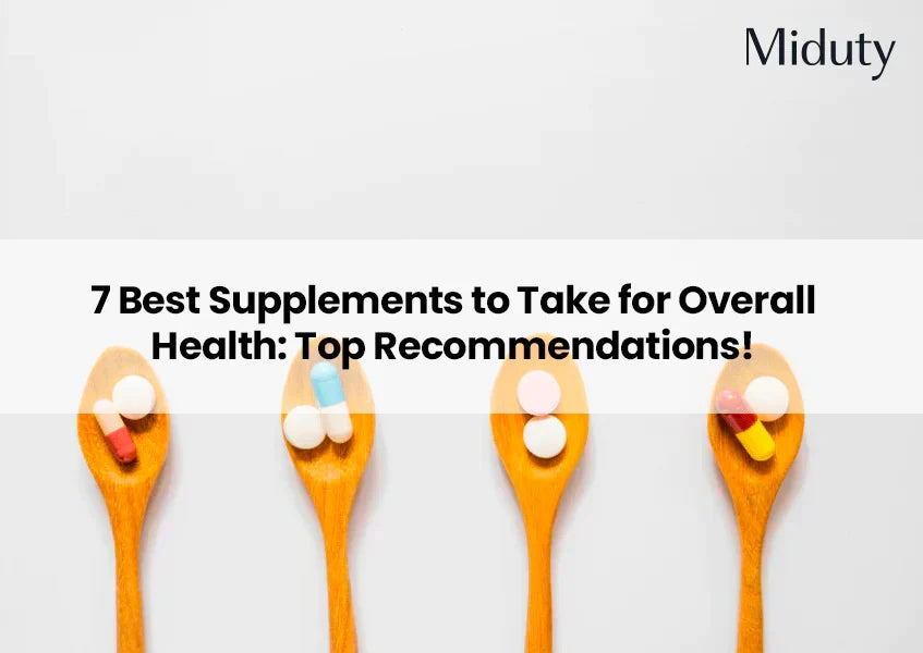 Colorful supplements placed on wooden spoons against a white background.