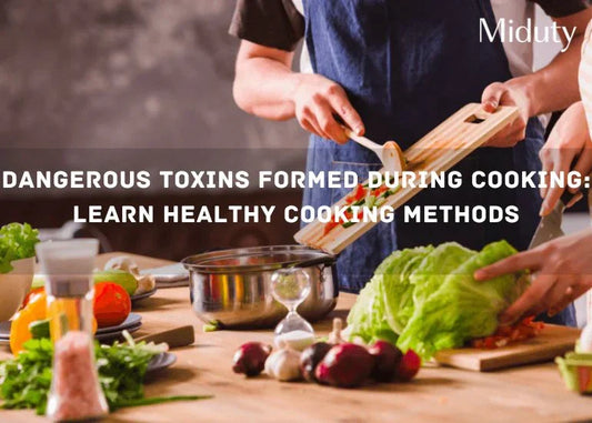 Two people preparing food with fresh ingredients on a kitchen counter