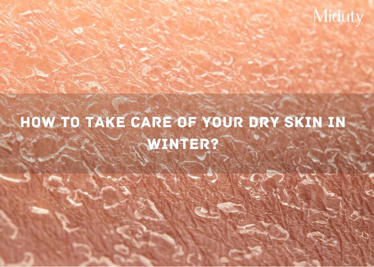 Close-up of dry, flaky skin with peeling texture