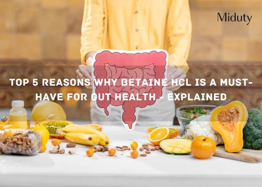 Person holding an illustration of intestines with healthy foods on a table