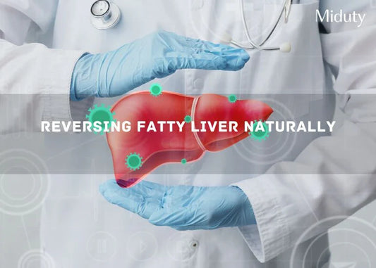 Medical professional holding a graphic representation of a liver with health symbols