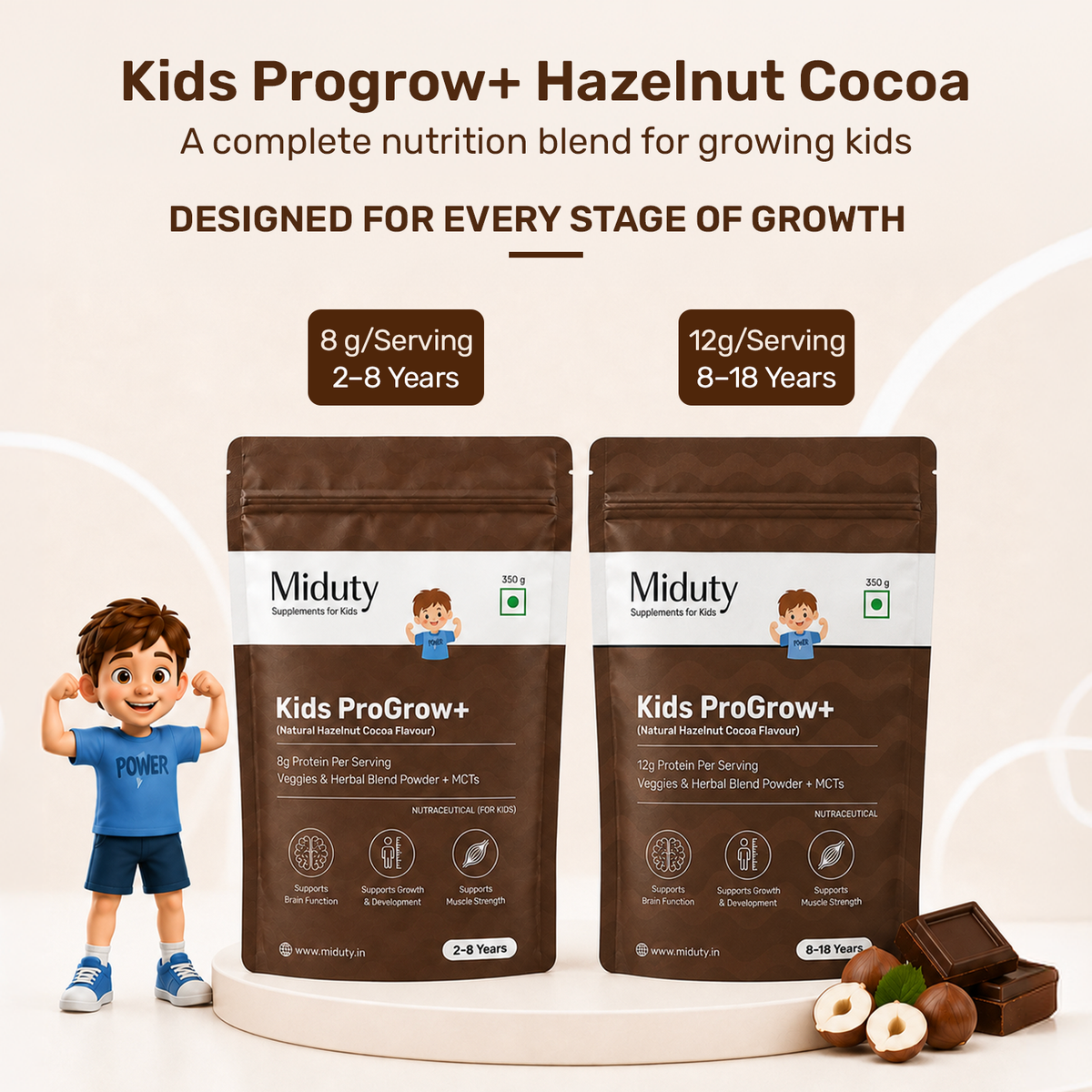 Image 2 of Kids ProGrow+ Hazelnut Cocoa