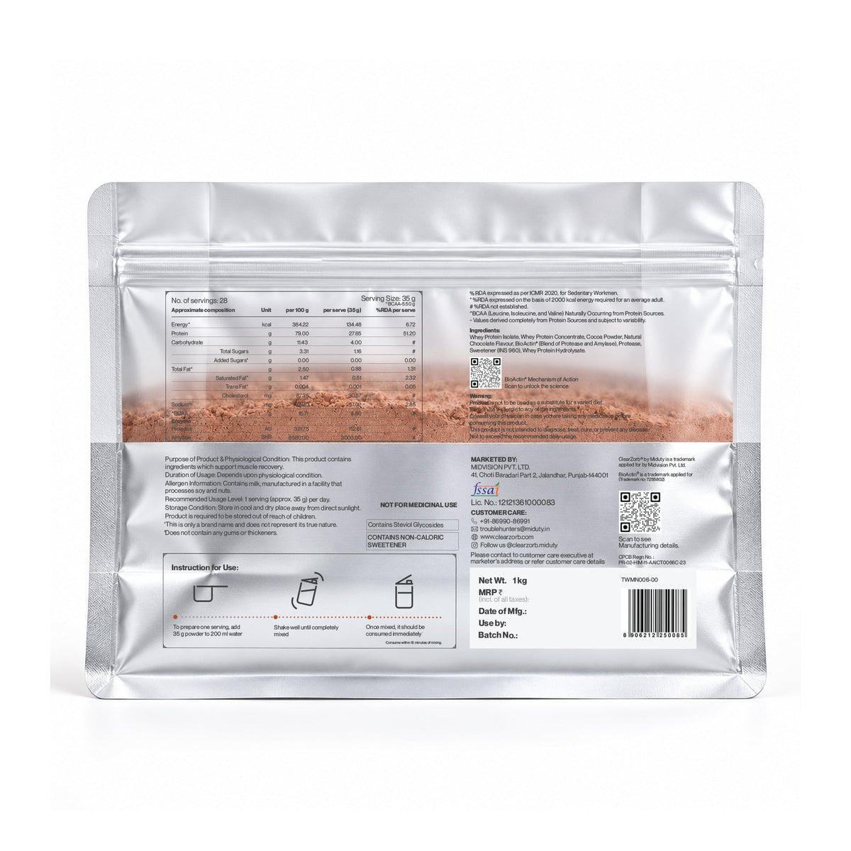 Image 9 of Whey Protein ISOPRIME - Isolate + Concentrate | 27g | 1kg | Rich Chocolate