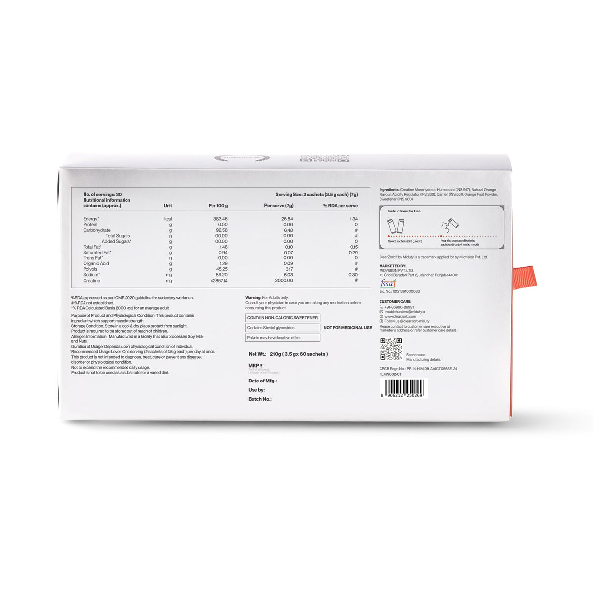 Image 10 of Mouth Dissolving Creatine Monohydrate (60 Sachets)