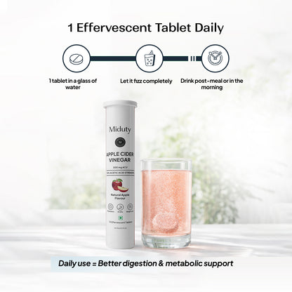 Apple Cider Vinegar Effervescent Tablets | 15 Tabs per Pack | Pack of 2