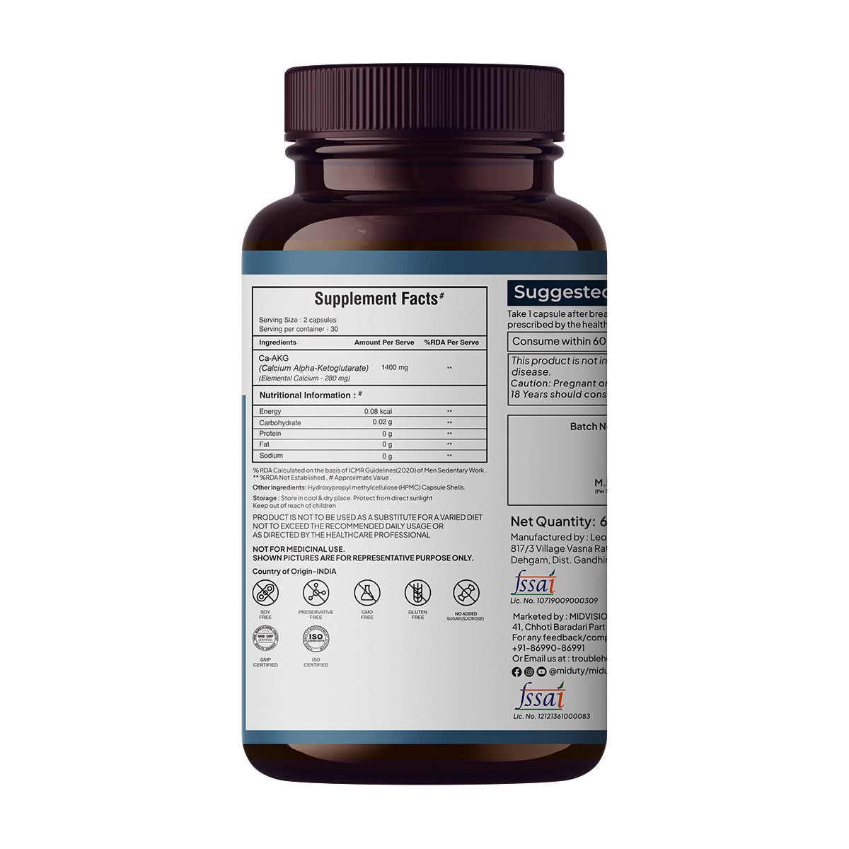 Calcium Alpha-Ketoglutarate (AKG)