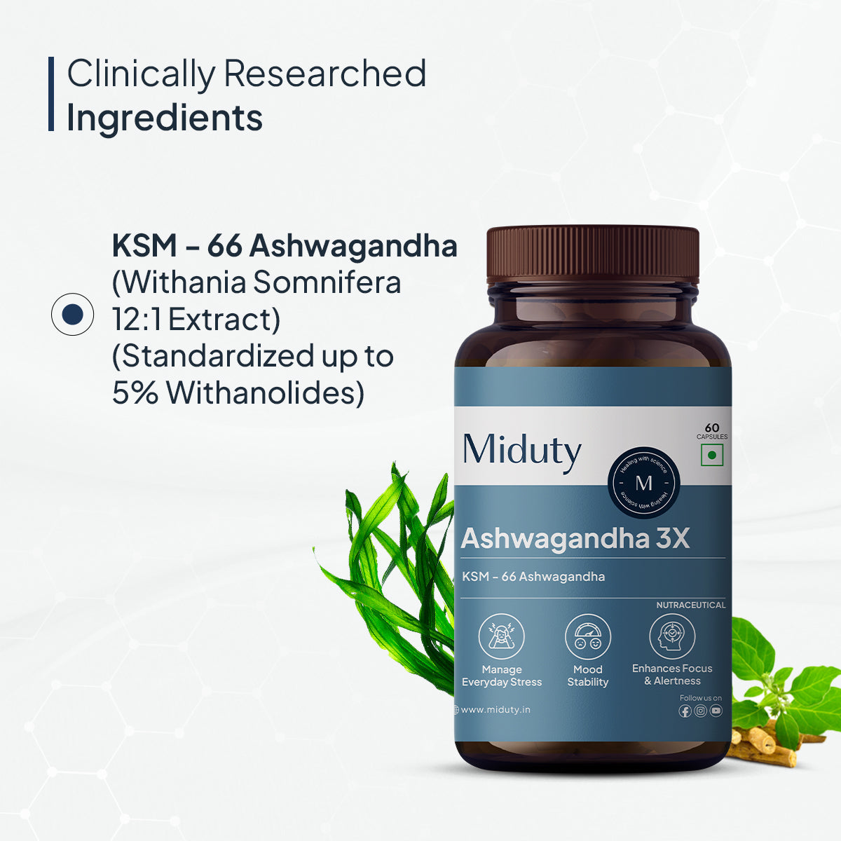glutathione ashwagandha Complete Wellness Trio (Liposomol Glutathione , Berberine & Ashwagandh