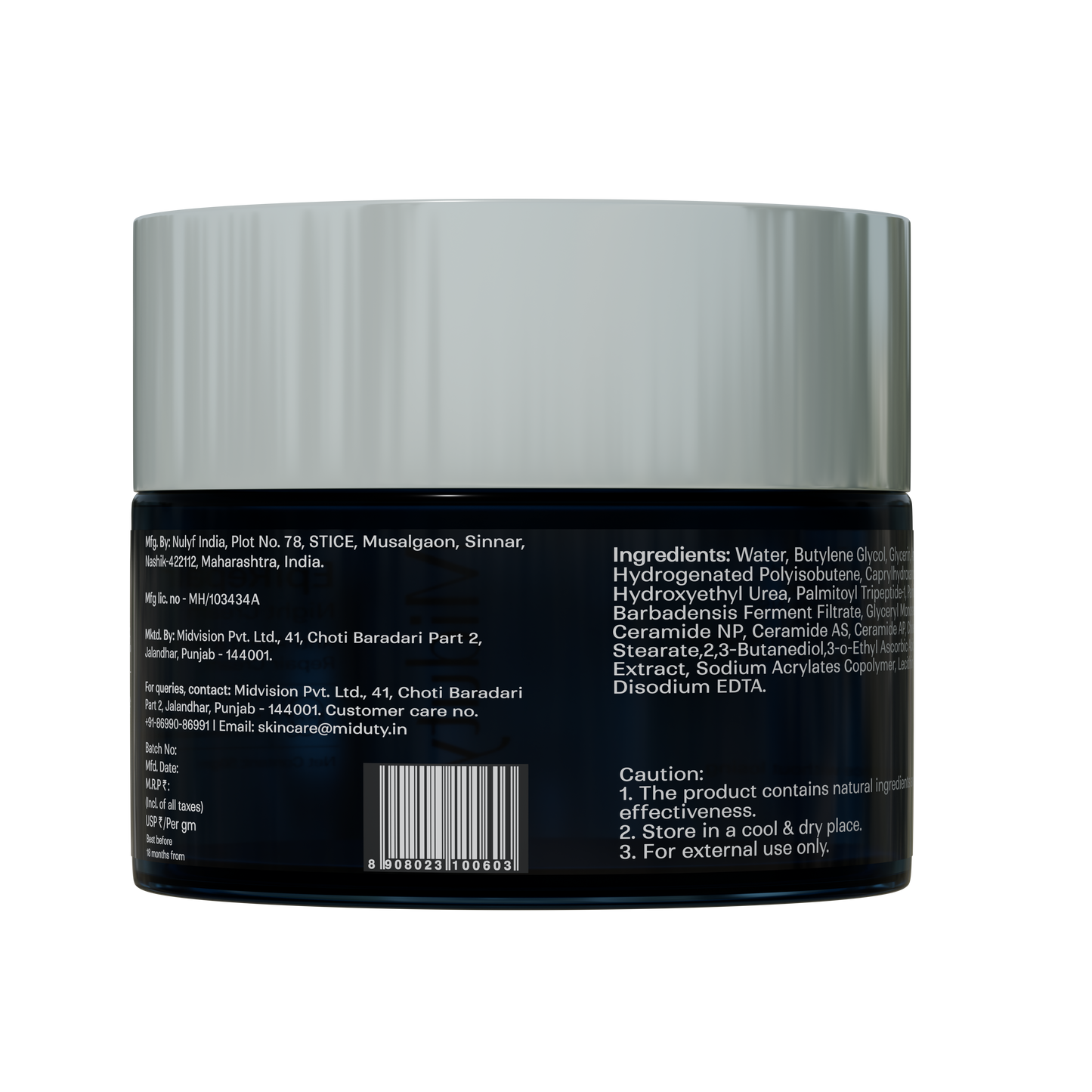 EpiRepair - Night Anti Aging Cream with 2% Tetrapeptide, Ceramides, & 2% Fermented Aloe Water - 50 gm