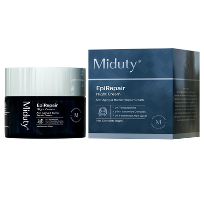 EpiRepair - Night Anti Aging Cream with 2% Tetrapeptide, Ceramides, & 2% Fermented Aloe Water - 50 gm