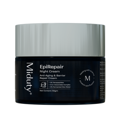 EpiRepair - Night Anti Aging Cream with 2% Tetrapeptide, Ceramides, & 2% Fermented Aloe Water - 50 gm