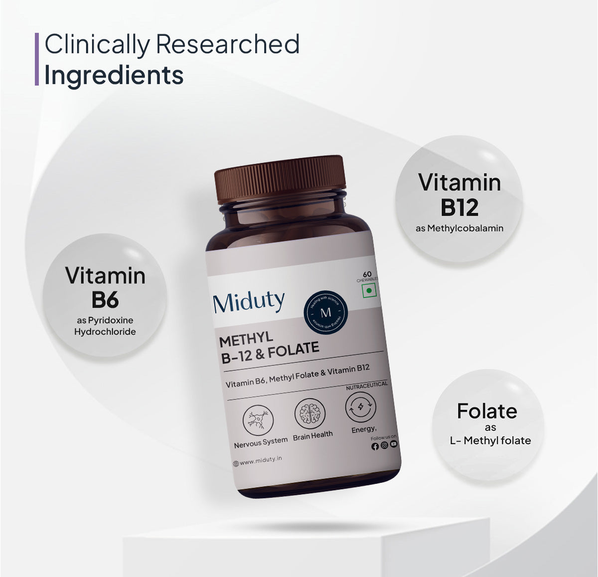 Ingredients in Miduty's Vitamin B12 Supplement