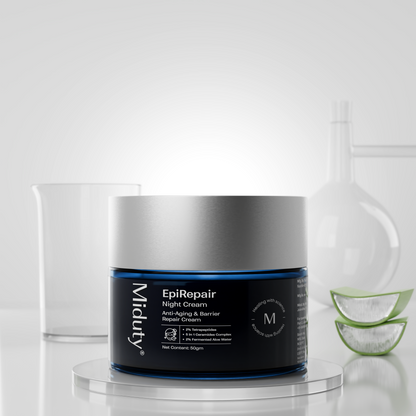 EpiRepair - Night Anti Aging Cream with 2% Tetrapeptide, Ceramides, & 2% Fermented Aloe Water - 50 gm