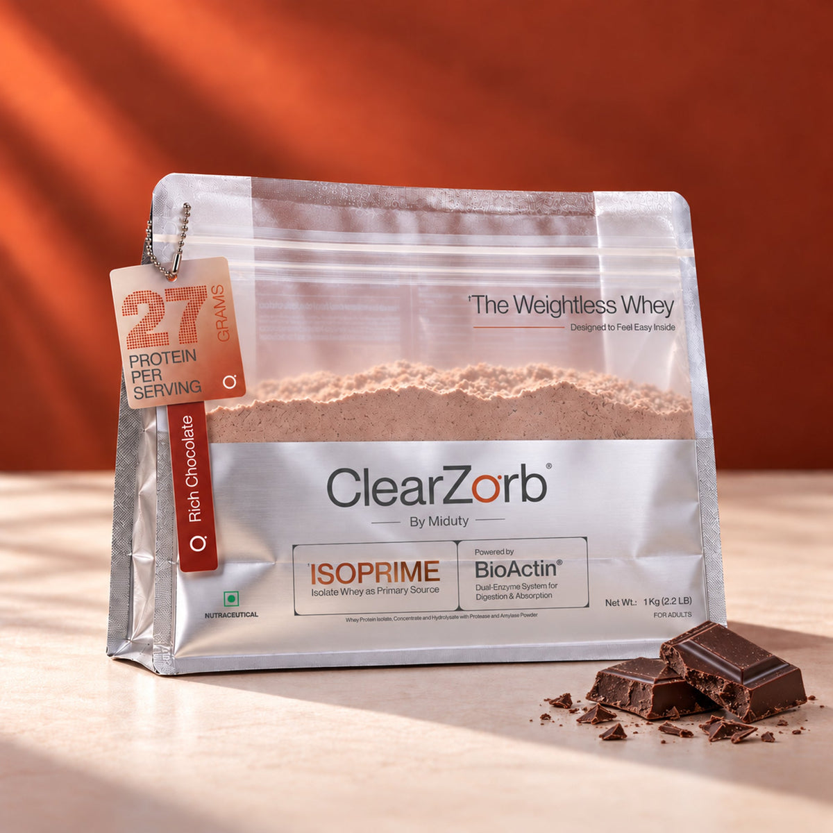 Image 1 of Whey Protein ISOPRIME - Isolate + Concentrate | 27g | 1kg | Rich Chocolate