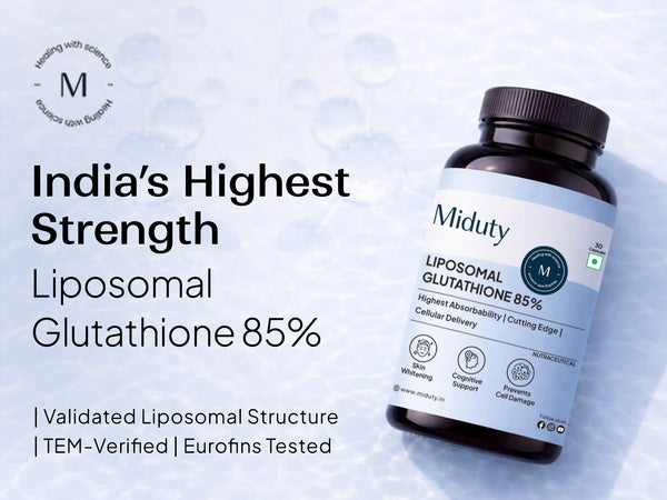 Liposomal Glutathione 85% Supplement for Skin & Detox Support Liposomal Glutathione 85% Supplement for Skin & Detox Support