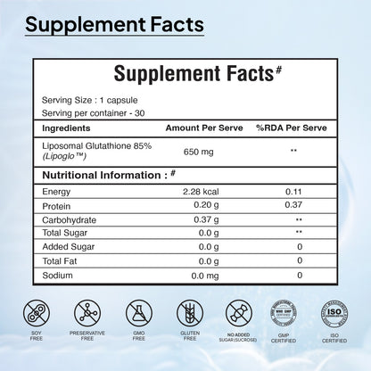 Glutathione 85% - 30 Capsules