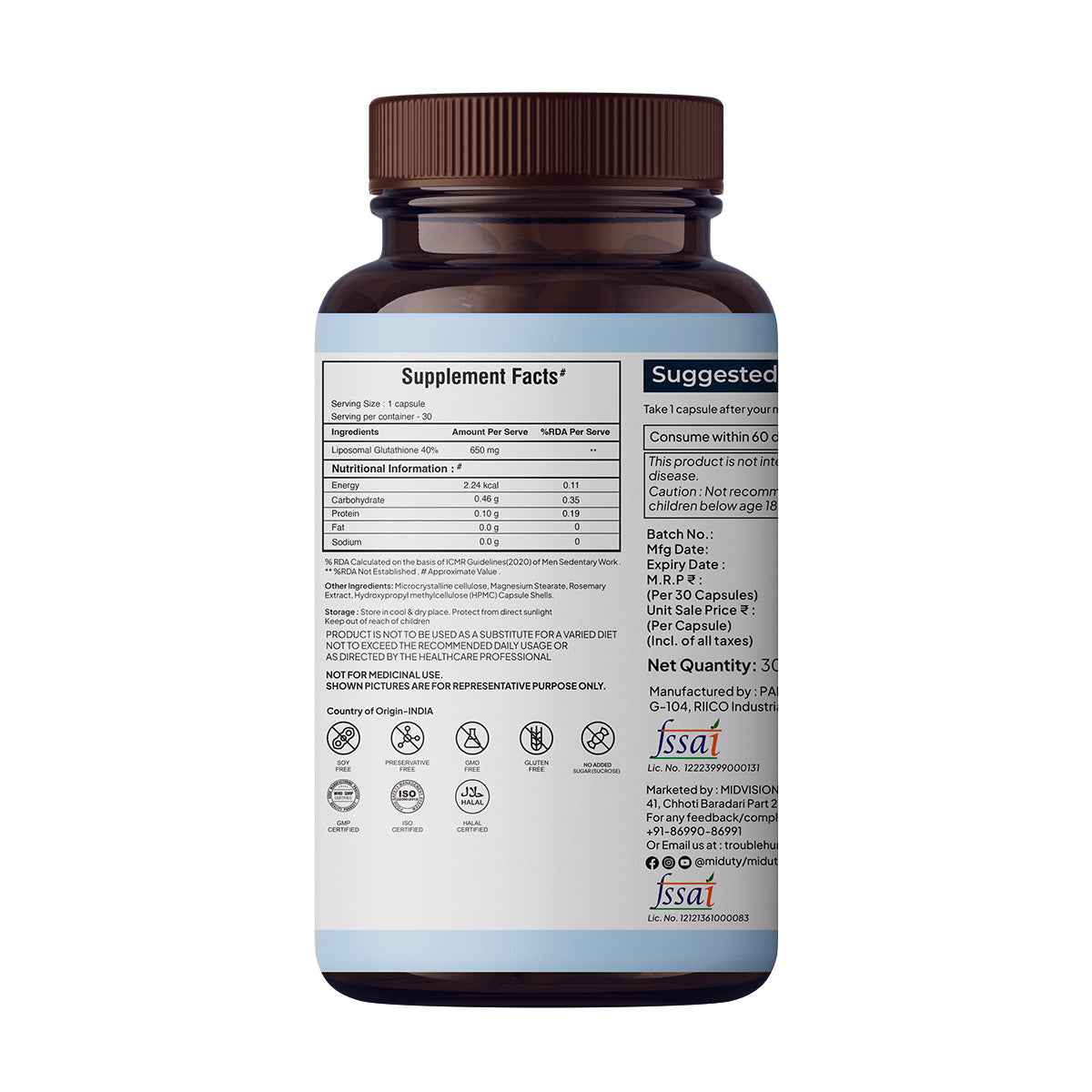 Liposomal Glutathione 40% Supplement for Detox & Immunity Liposomal Glutathione 40% Supplement for Detox & Immunity