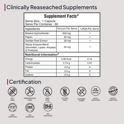 Betaine HCL+ Pepsin