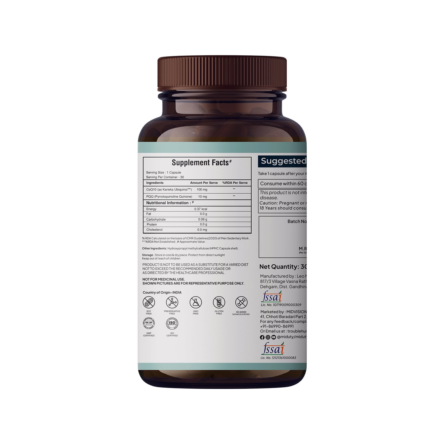 Active CoQ10 + PQQ - 30 Capsules